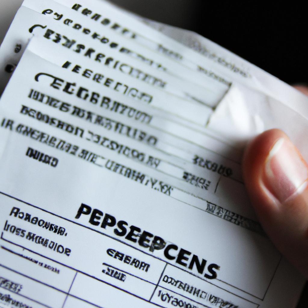 Person holding medical expense receipts